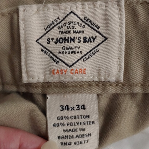 St. John's Bay Men's Easy Care Khaki's - Picture 2 of 3